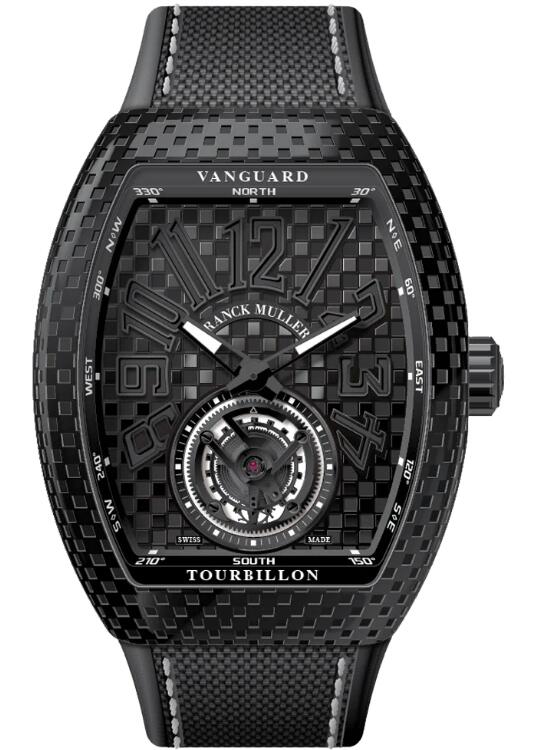 Buy Franck Muller Vanguard Pixel Black Stainless Steel Tourbillon Replica Watch for sale Cheap Price V 45 T BLK PXL (NR) (BR) (AC) (PXL NR BR NR NR)